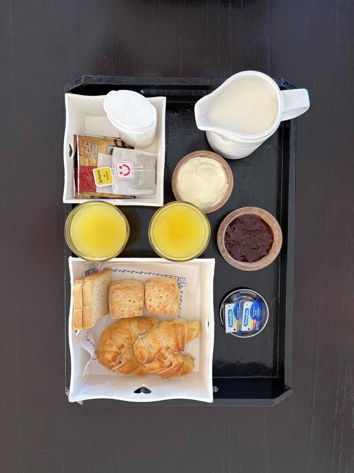 Desayuno en bandeja